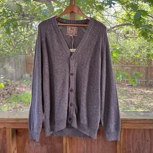 G.H.Bass & Co. Men's Sand Colored Cardigan Sweater Size XL. NEW